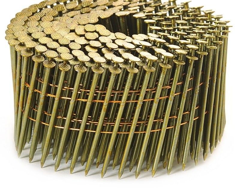 0.083 * 2 اینچ گالوانیزه کویل ناخن رنگ سفید رشته رنگ ناخن شیک برای چوب پالت